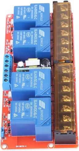 AC100V-250V 30A 4 قناة وحدة التتابع عالية الطاقة DC5V عالية منخفضة المستوى الزناد وحدة تبديل in Saudi Arabia