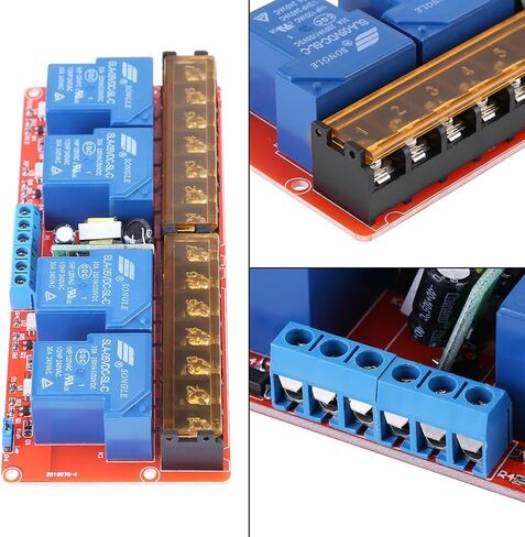 AC100V-250V 30A 4 قناة وحدة التتابع عالية الطاقة DC5V عالية منخفضة المستوى الزناد وحدة تبديل in Saudi Arabia
