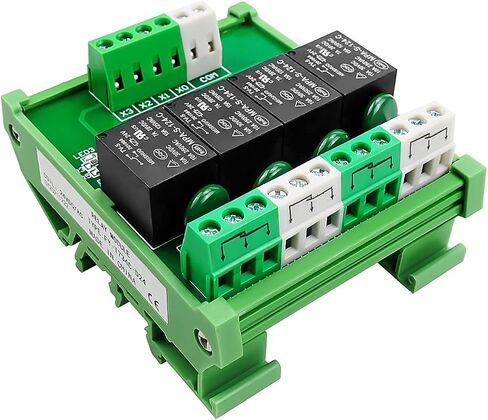 4 Channel Relay Module 1 SPDT DIN Rail Mount 24V DC/AC Interface Relay Module Replace FY-T734-24VACDC in Saudi Arabia