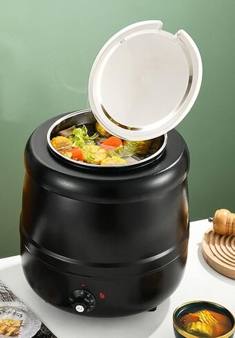 سخان غلاية الحساء بسعة 10.5 كوارت مع غطاء مفصلي، سخان غلاية طعام تجاري يوضع على الطاولة in Kuwait
