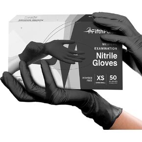 FifthPulse Blue Nitrile Disposable Gloves Medium, 200 Count - Latex Free Medical Gloves, Dental and Surgical Grade - Powder Free Rubber Gloves in Saudi Arabia