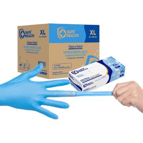 قفازات آمنة للاستخدام مرة واحدة لامتحان النتريل الصحي، خالية من اللاتكس والمساحيق، زرقاء، زرقاء، منسوجة، 3.5 مل، وفقًا للمعايير الطبية in Kuwait