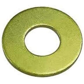 Small Parts Steel Flat Washer, Zinc Yellow Chromate Plated Finish, Grade 8, ASME B18.22.1, 1/4" Screw Size, 5/16" ID, 3/4" OD, 0.065" Thick (Pack of 100) in Saudi Arabia