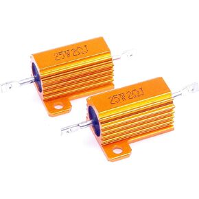 LM YN 25 Watt 2 Ohm 5% Wirewound Resistor Electronic Aluminium Shell Resistor Gold (Pack of 2) in Kuwait