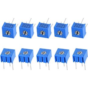 uxcell 3362 جهاز التشذيب الجهد 50K أوم أعلى تعديل المقاومات المتغيرة الأفقية 10 قطع in Kuwait