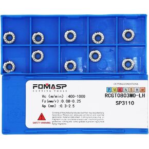 إدراجات كربيد FomaSP للألمنيوم RCGT0803MO لتحويل أدوات القطع 10 قطعة in Kuwait