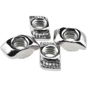 BINZZO Sliding T Slot Nuts 2020 Series M5 30 Pack Drop in T Nuts Carbon Steel Nickel Plated Half Round Roll in Sliding 6mm Slot Aluminum Profile Accessories for T Slot Aluminum Profile 20 x 20 Series in Kuwait