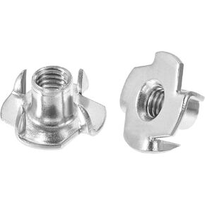 uxcell M4 Tee Nut 4 Pronged T-Nut for Table Legs Woodwork Holds Wood Cabinetry 10pcs in Saudi Arabia