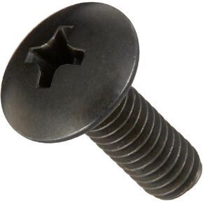 Small Parts 0808MPTB Steel Truss Head Machine Screw, Black Oxide Finish, Meets ASME B18.6.3, #2 Phillips, #8-32 Thread Size, 1/2" Length, Fully Threaded, Imported (Pack of 100) in Saudi Arabia