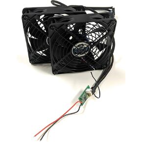 مراوح Coolerguys مزدوجة 120 × 120 × 25 مم PWM مع مجموعة تحكم ترموستات PWM in Kuwait