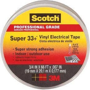 3M Scotch Super 33+ Vinyl Electrical Tape, .75-Inch by 66-Feet, 2-PACK (Package include Retractable Pen) in Saudi Arabia