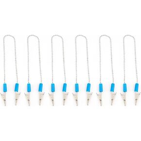 AUEAR, 6 Pack Napkin Clips Metal Dental Bib Clips Napkin Chain Bib Holder Napkin Fixing Clips Chain Lanyard Napkin Holder Flexible for Adult (6 Colors) in Saudi Arabia