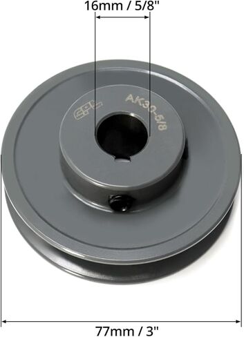 QWORK حزم ويب ذات أخدود مفرد، 2 حزمة 3 "OD 5/8" تتحمل حزام V، قسم الحزام، للحزام V، AK30-5/8 in Kuwait