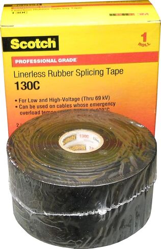 شريط 3M 130C (3/4'X30FT) ، ختم ، مطاط، أسود 0.75 بوصة × 30 قدم in Kuwait