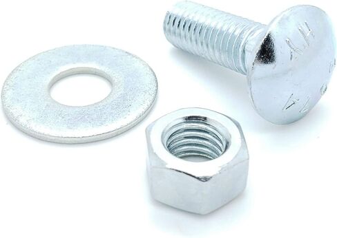 Ten (10) 1/2-13 x 1-1/2" Long Carriage Bolts Set w/Nuts & Washers (BCP344) in Saudi Arabia