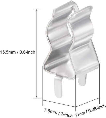 مشابك الصمامات من uxcell لـ 6 مم × 30 مم حامل أنبوب سيراميك زجاجي 50 قطعة in Kuwait