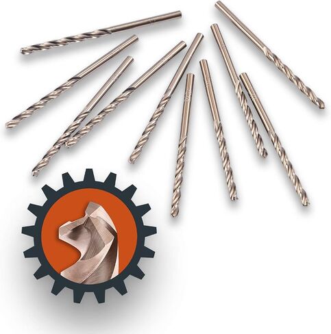 Lichamp 1/8" HSS Cobalt Drill Bits 10PCS with Three Flute for Hard Metal, Hardened Stainless Steel and Cast Iron in Saudi Arabia