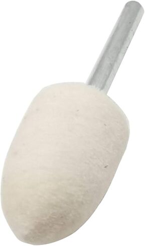 ROYHOO 40 Pieces Wool Felt Mounted Mandrel Set 2 Shaped and 6 Sizes Polishing Buffing Wheel Bits with Free Box for Dremel Rotary Tool - 1/8 Inch Shank in Kuwait