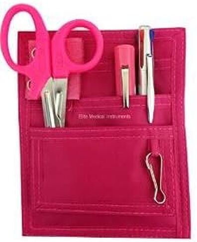 EMI Nurse Purple Pocket Organizer 4 Piece KIT - Pocket Organizer, Lister Bandage Scissor, LED Pupil Gauge Penlight, and Chart Pen in Kuwait