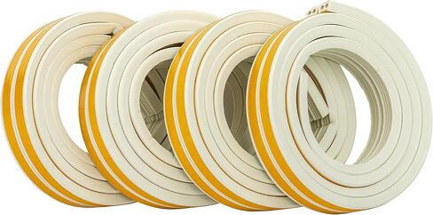 Duck Brand Heavy-Duty Self Adhesive Weatherstrip Seal for Large Gap, 3/8-Inch x 1/4-Inch x 17-Feet, 1 Seal, White (282433) in Saudi Arabia