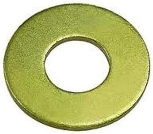 Small Parts Steel Flat Washer, Zinc Yellow Chromate Plated Finish, Grade 8, ASME B18.22.1, 1/4" Screw Size, 5/16" ID, 3/4" OD, 0.065" Thick (Pack of 100) in Saudi Arabia
