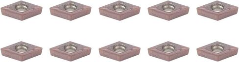 Carbide Turning Inserts, 10Pcs CNC Lathe Turning Blade, Lathe Turning Tool Replacement Tool, with Wrench, with Storage Box, DCMT0702 EM YBC205 in Saudi Arabia