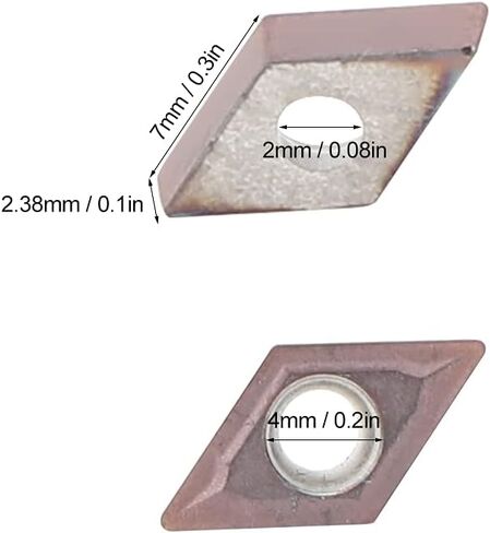 Carbide Turning Inserts, 10Pcs CNC Lathe Turning Blade, Lathe Turning Tool Replacement Tool, with Wrench, with Storage Box, DCMT0702 EM YBC205 in Saudi Arabia