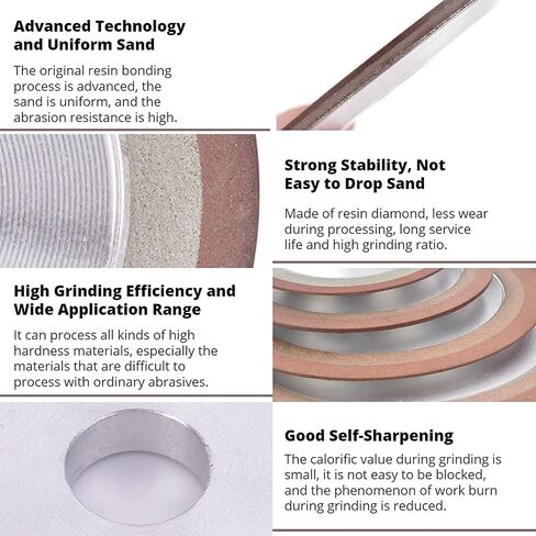 Resin Diamond Grinding Wheel, Wear Resistant 125×10×32×8mm Abrasive Wheel, Diamond Cutting Circular Saw Grinding Wheel, for Alloy Blade Tungsten Steel Processing and Grinding in Saudi Arabia