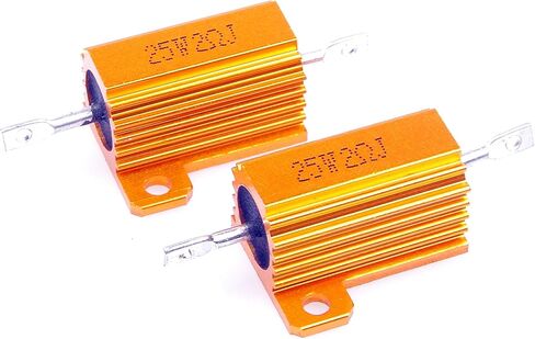 LM YN 25 Watt 2 Ohm 5% Wirewound Resistor Electronic Aluminium Shell Resistor Gold (Pack of 2) in Kuwait