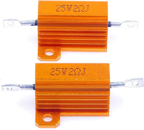 LM YN 25 Watt 2 Ohm 5% Wirewound Resistor Electronic Aluminium Shell Resistor Gold (Pack of 2) in Kuwait