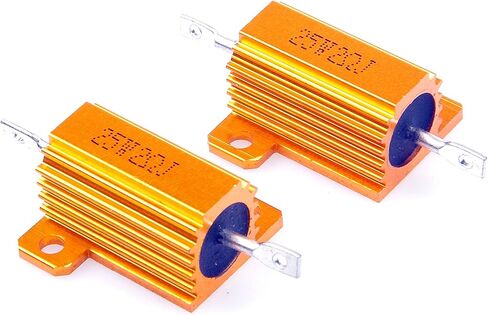 LM YN 25 Watt 2 Ohm 5% Wirewound Resistor Electronic Aluminium Shell Resistor Gold (Pack of 2) in Kuwait