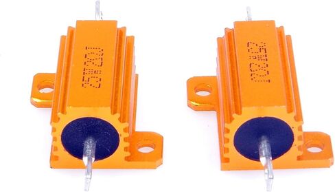 LM YN 25 Watt 2 Ohm 5% Wirewound Resistor Electronic Aluminium Shell Resistor Gold (Pack of 2) in Kuwait