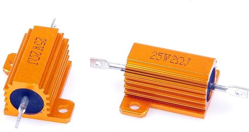 LM YN 25 Watt 2 Ohm 5% Wirewound Resistor Electronic Aluminium Shell Resistor Gold (Pack of 2) in Kuwait