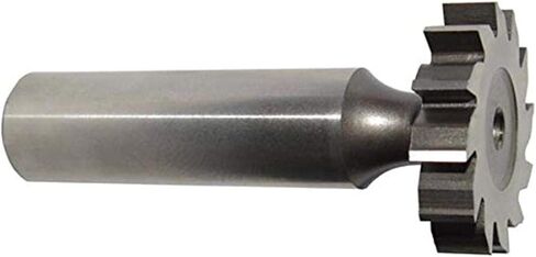 KEO 66085 High-Speed Steel Woodruff Keyseat Cutter, Uncoated (Bright) Finish, Round Shank, 1/2" Shank Diameter, 1" Cutter Diameter, 10 Stagger Teeth, 3/16" Face Width in Saudi Arabia
