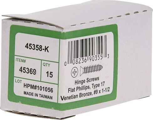 The Hillman Group 45369 9-Inch x 1-1/2-Inch Flat Phillips Wood Screw, Antique Bronze, 15-Pack in Saudi Arabia