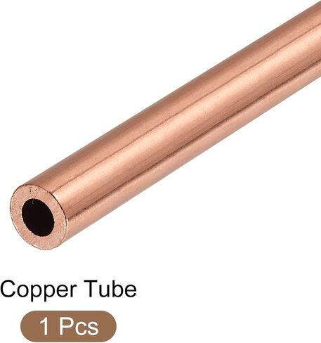 انبوب نحاسي معدني (قطر خارجي 7 ملم × 1.5 ملم جدار T × 100 ملم طول)، انابيب مستقيمة - للاثاث المنزلي والالات والحرف اليدوية in Kuwait