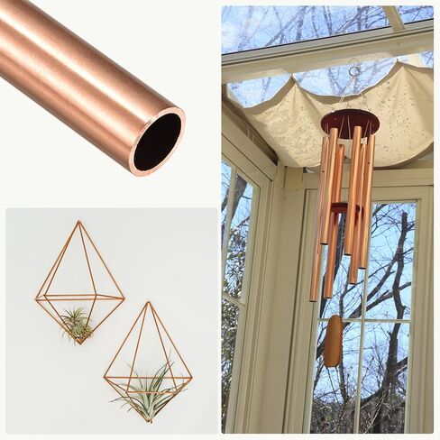 أنبوب نحاسي METALLIXITY (14 مم OD × 1.5 مم جدار T × 100 مم طول) قطعتان، أنابيب مستقيمة - للتأثيث المنزلي، والآلات، والحرف اليدوية اليدوية in Kuwait