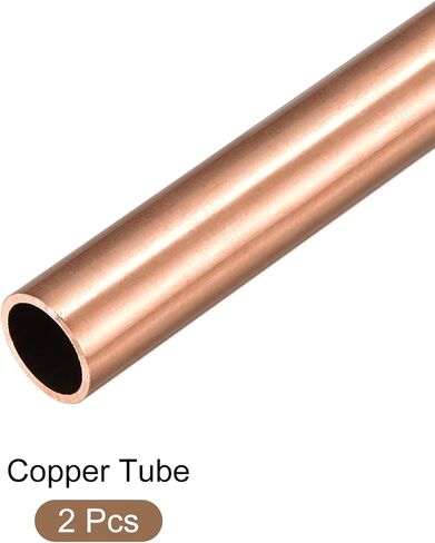 أنبوب نحاسي METALLIXITY (14 مم OD × 1.5 مم جدار T × 100 مم طول) قطعتان، أنابيب مستقيمة - للتأثيث المنزلي، والآلات، والحرف اليدوية اليدوية in Kuwait