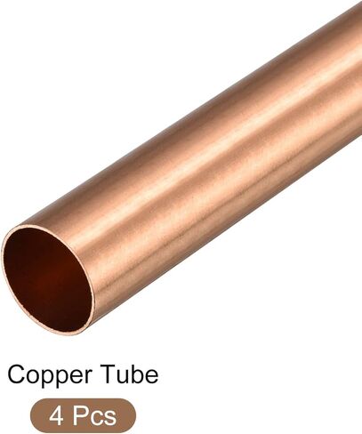 انبوب نحاسي من ميتاليكسيتي (قطر خارجي 22 ملم × جدار 1 ملم طول × 100 ملم طول)، 4 قطع، انابيب مستقيمة - لاثاث المنزل والالات والحرف اليدوية in Kuwait