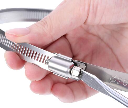 Boao 4 قطع قابلة للتعديل 304 مشابك خرطوم من الفولاذ المقاوم للصدأ (12 بوصة) in Kuwait