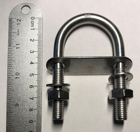 US STAINLESS Stainless Steel 316 UBolt M10 (3/8") by 90mm Marine Grade in Saudi Arabia