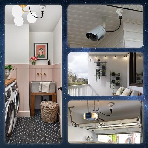 2 Packs E26/E27 3 Prong Light Socket to Plug Adapter, Polarized Screw in Outlet for Light Socket Adapter Outlet 3Prong Light Bulb Socket Adapter Fit for 2/3Prong Convert, for Porch Patio Garage, White in Kuwait