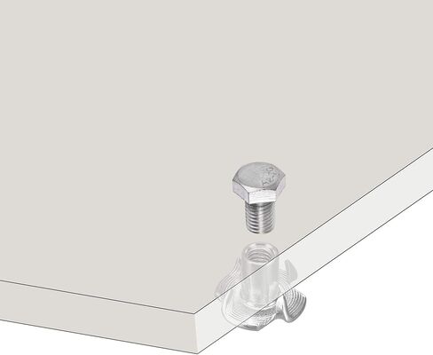 uxcell M4 Tee Nut 4 Pronged T-Nut for Table Legs Woodwork Holds Wood Cabinetry 10pcs in Saudi Arabia