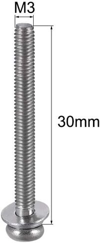 Uxcell M4 x 20mm الفولاذ المقاوم للصدأ فيليبس عموم رئيس مسامير البراغي تتحد مع غسالة الربيع وغسالات عادية 10 قطع in Kuwait