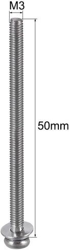 Uxcell M4 x 20mm الفولاذ المقاوم للصدأ فيليبس عموم رئيس مسامير البراغي تتحد مع غسالة الربيع وغسالات عادية 10 قطع in Kuwait