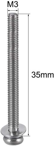 Uxcell M4 x 20mm الفولاذ المقاوم للصدأ فيليبس عموم رئيس مسامير البراغي تتحد مع غسالة الربيع وغسالات عادية 10 قطع in Kuwait