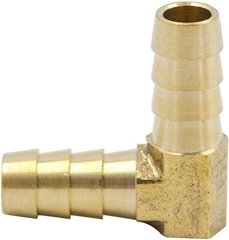 خرطوم نحاسي، كوع 90 درجة، 3/8 بوصة شائكة × 3/8 بوصة تركيب شائك (عبوة من 5 قطع) in Kuwait