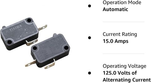 Longdex 3-Pack 2Pin Micro Switch Single Connection Switch AC 250V / 125V Mini Limit Switch ZW7-1 15A in Saudi Arabia