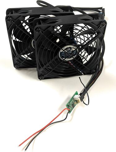 مراوح Coolerguys مزدوجة 120 × 120 × 25 مم PWM مع مجموعة تحكم ترموستات PWM in Saudi Arabia