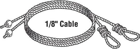 منتجات Prime-Line GD 52183 Prime Line Aircraft Cable ، قطر 1/8 بوصة × 8 أقدام 8 بوصات L 8 بوصات in Saudi Arabia